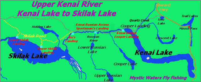 Cooper Landing Alaska Map Kenai River And Cooper Landing Alaska Maps Including The Upper, Middle And  Lower Kenai River